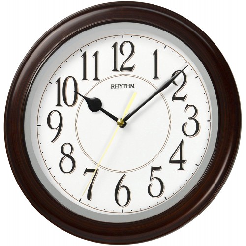 Rhythm Value Added Wall Clock Mirror Finished Glass Silent Silky Move Analog